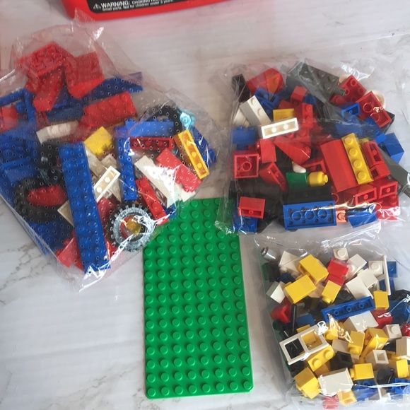 Lego Toys Vintage Lego 999 Classic 4285 Plastic Red Bucket Tote With Legos Inside Poshmark